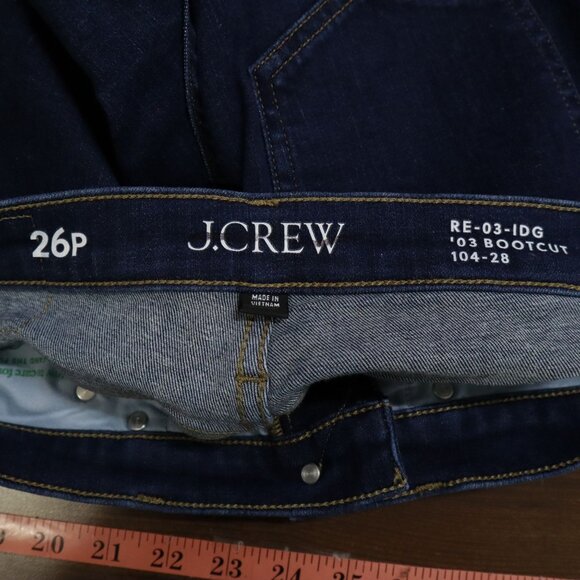 J. Crew 2003 Bootcut Jean Womens 26P Blue Classic Staple Modern Career NWOT - Picture 2 of 16